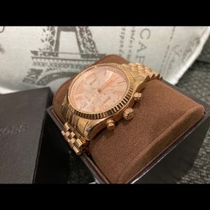 MK Rosegold Chronograph Watch